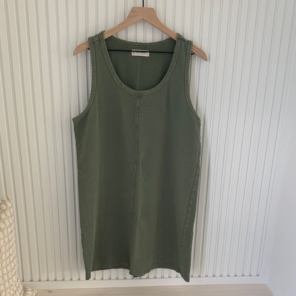 Olive Green Sleeveless Women's Top